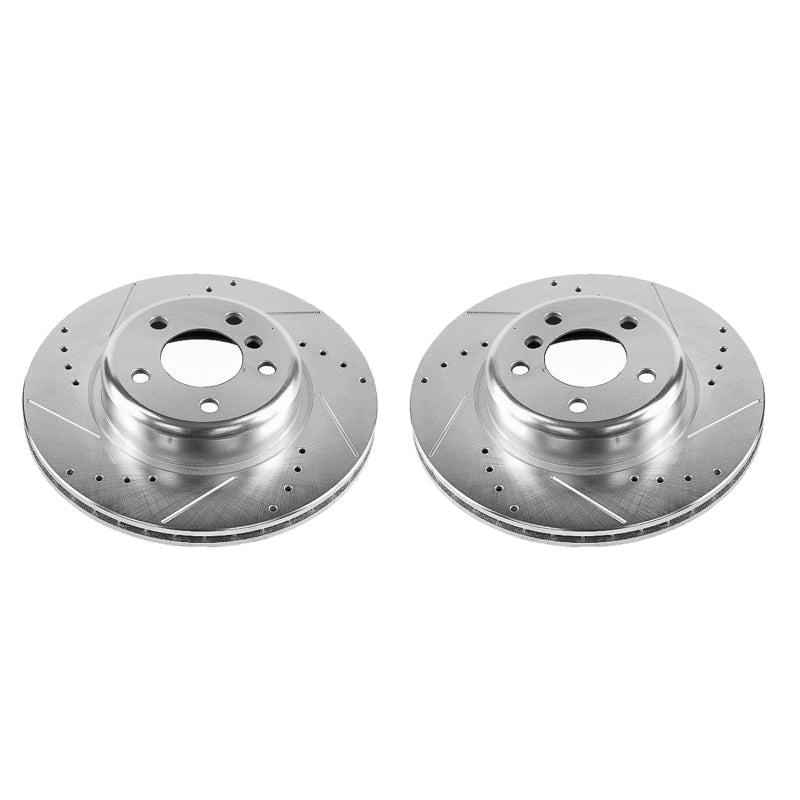 PowerStop 11-16 BMW 528i Front Evolution Drilled & Slotted Rotors - Pair