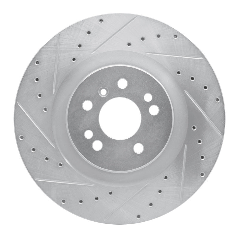 R1 Concepts 06-12 Mercedes-Benz ML550 Front Left Drilled & Slotted Silver Brake Rotor