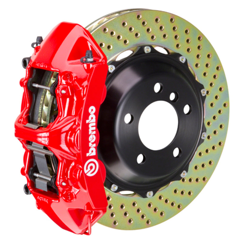 Brembo 94-99 Ferrari F355 Big Brake Kit - 380x32 2pc Drilled Rotor/6 Piston Caliper (Red)- Front Set for