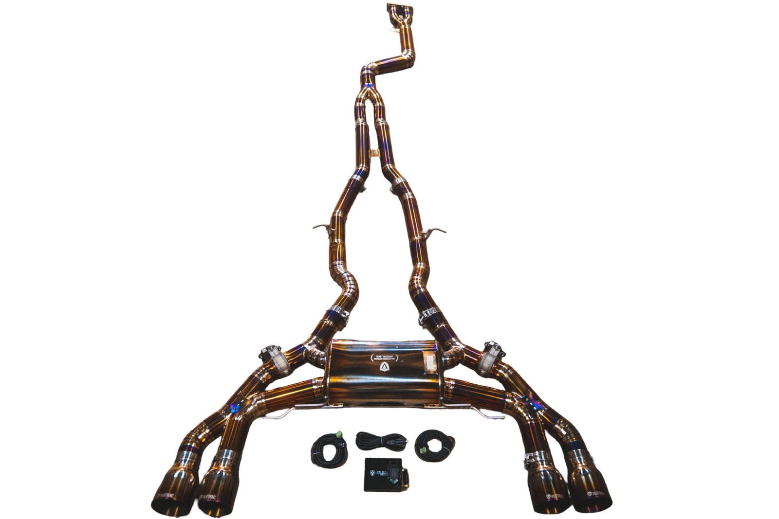 Valvetronic Designs - BMW X3M / X4M Valved Sport Exhaust System - F97 / F98 - Burnt Gold/Purple Titanium