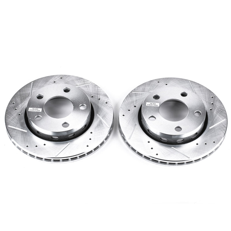 PowerStop 00-02 Audi S4 Rear Evolution Drilled & Slotted Rotors - Pair