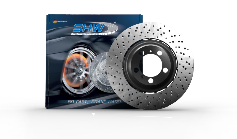 SHW Performance 08-14 Mercedes-Benz CL63 AMG Rear Dimpled Lightweight Brake Rotor (2214230812-28)