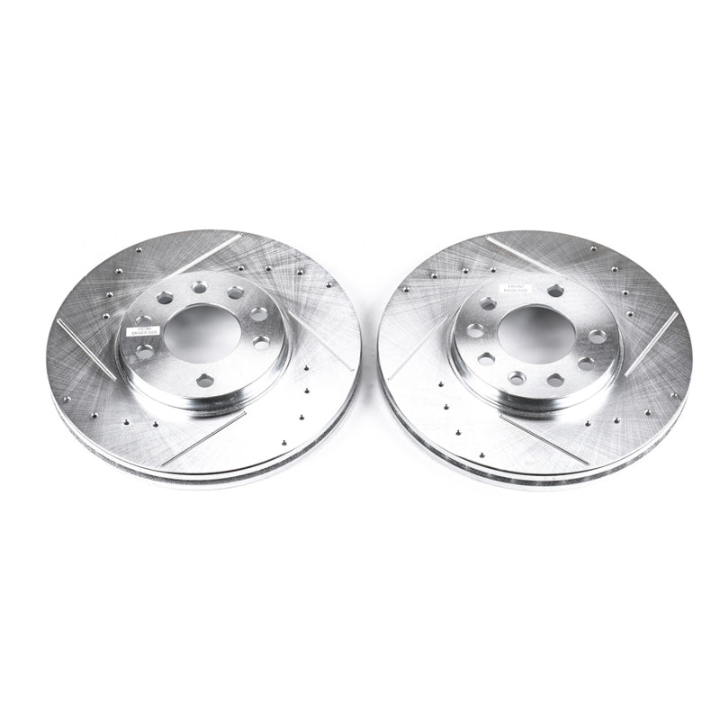 PowerStop 99-03 Saab 9-3 Front Evolution Drilled & Slotted Rotors - Pair