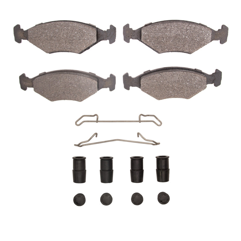DFC 87-93 Volkswagen Fox Front 5000 Advanced Semi Metallic Brake Pads and Hardware Kit