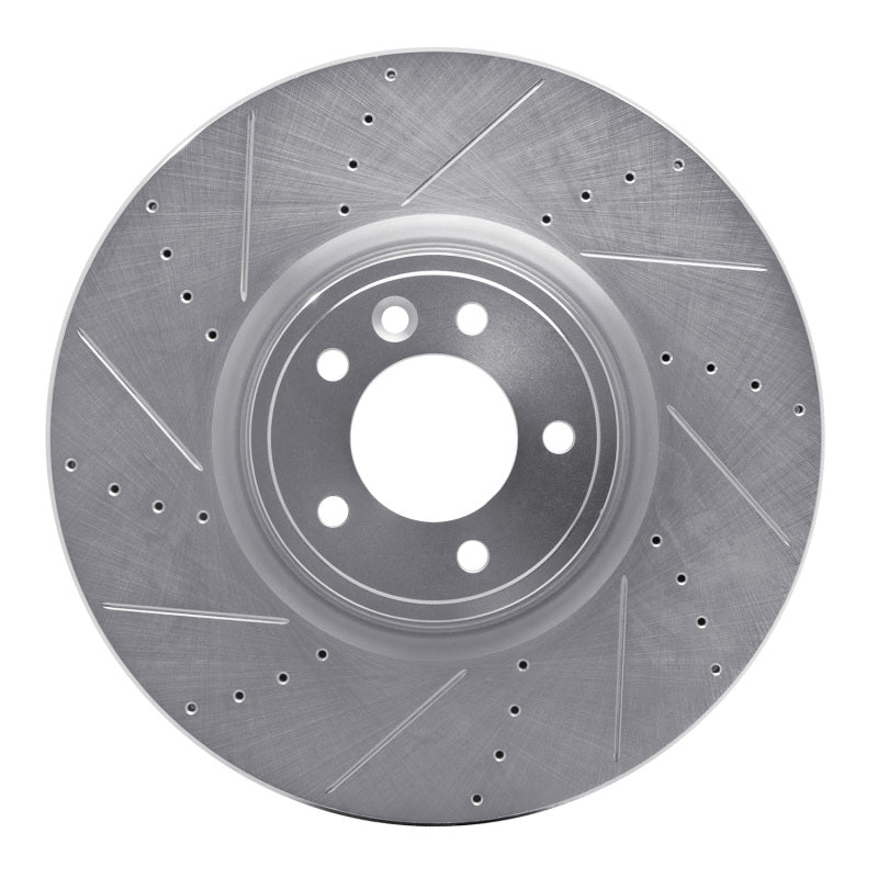 R1 Concepts 18-25 Land Rover Defender 90 Front Left Drilled & Slotted Silver Brake Rotor