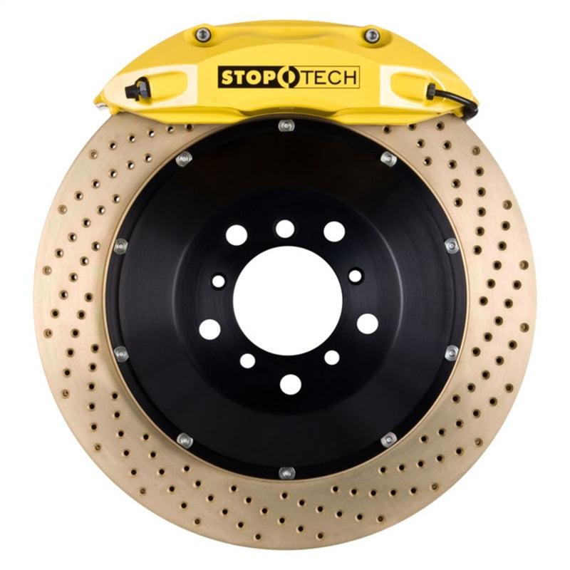 StopTech 08-09 BMW M3 (E92) V8 Front 355x35 Yellow ST-40 Calipers Zinc Drilled Rotors/Pads/SS Line