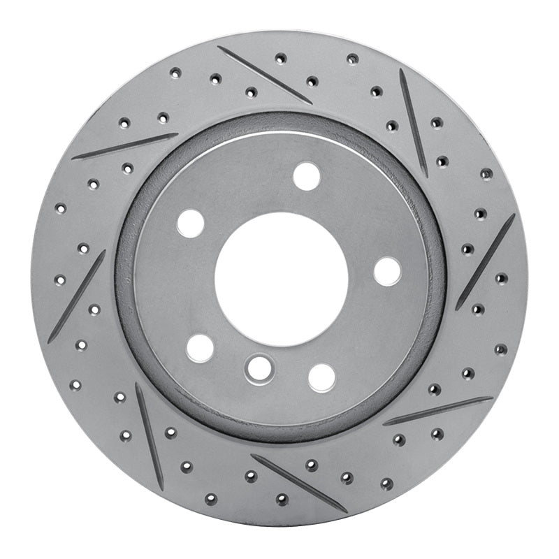 R1 Concepts 03-08 BMW Z4 Rear Right Drilled & Slotted Geo-Carbon Rotor