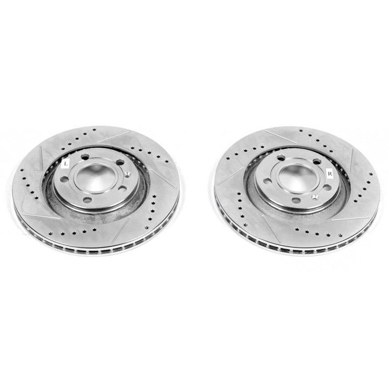 PowerStop 04-09 Audi S4 Rear Evolution Drilled & Slotted Rotors - Pair