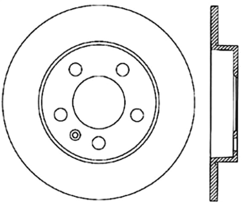 StopTech 00-06 Audi TT Quattro Right Rear Drilled CRYO-STOP Rotor