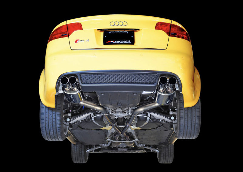 AWE Tuning Touring Edition Exhaust Diamond Black Tips - Audi B7 RS4