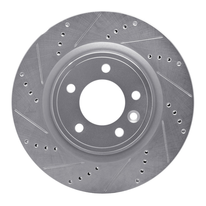 R1 Concepts 18-20 Land Rover Discovery Rear Left Drilled & Slotted Silver Brake Rotor