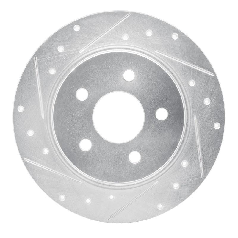 R1 Concepts 06-11 Mercedes-Benz B200 Rear Right Drilled & Slotted Silver Brake Rotor