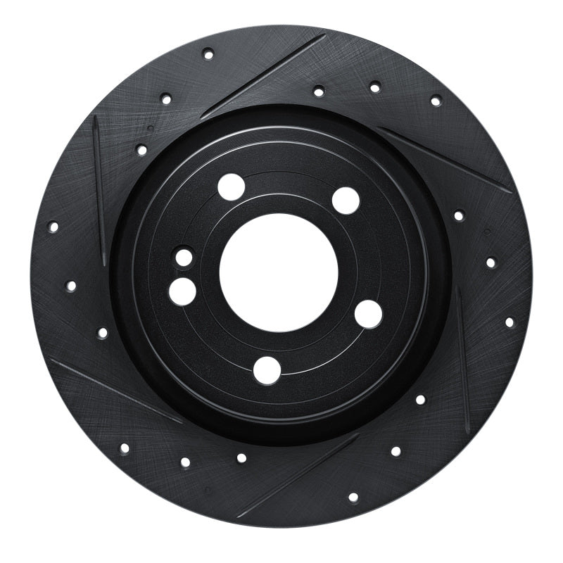 R1 Concepts 19-26 Mercedes-Benz A220 Rear Left Drilled & Slotted Black Brake Rotor
