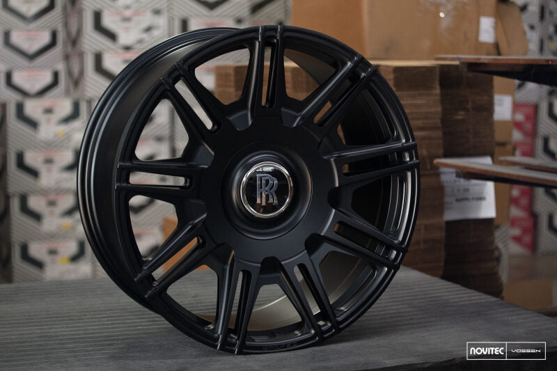 Vossen x Novitec SP2 23x10 - 5x112 BP - ET5 - Satin Black Rolls-Royce Cullinan/Phantom Rear Wheel