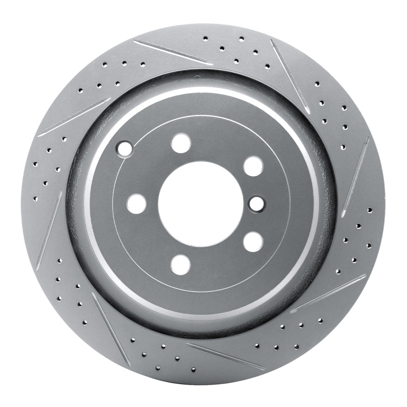 R1 Concepts 06-12 Land Rover Range Rover Rear Right Drilled & Slotted Geo-Carbon Rotor