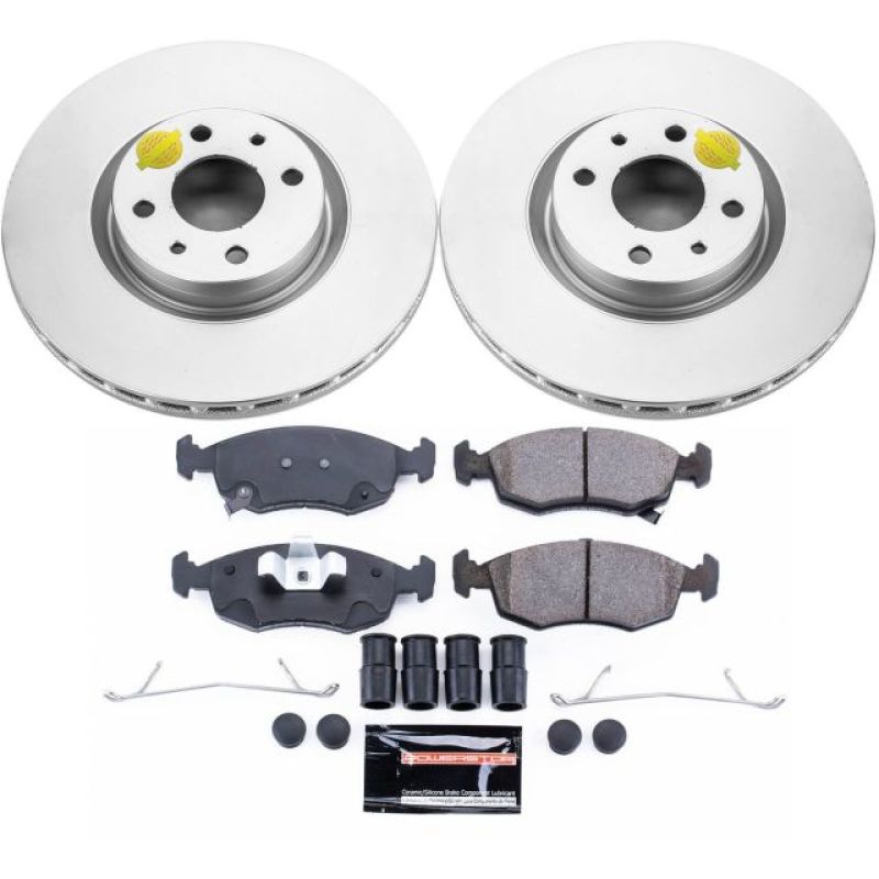 PowerStop 13-18 Fiat 500 Front Z23 Evolution Sport Coated Brake Kit