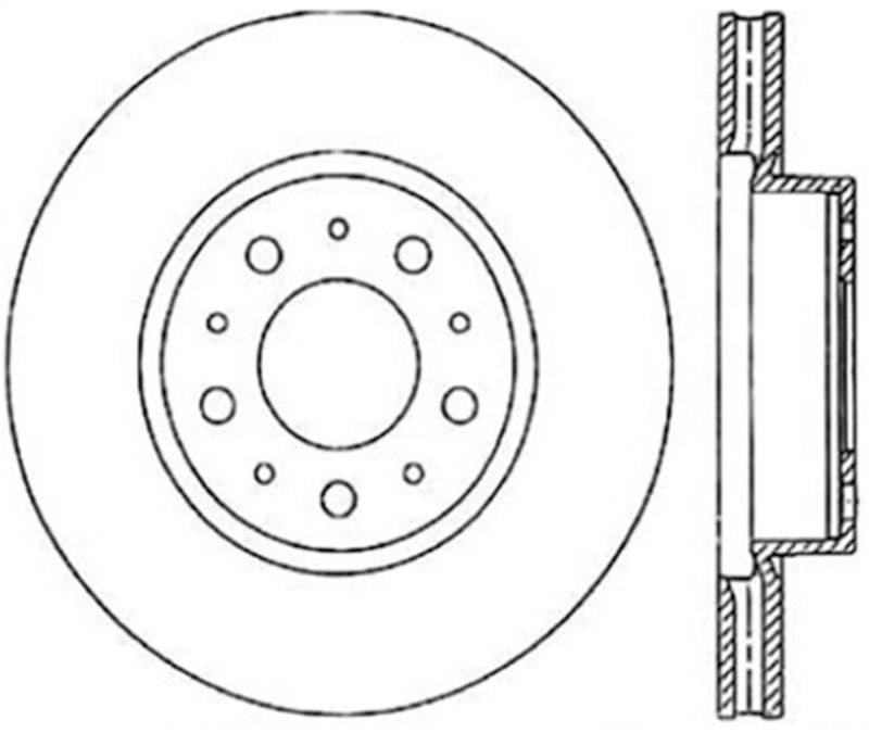 StopTech 91-95 Volvo 940 Front Left Cryo Slotted Sport Brake Rotor