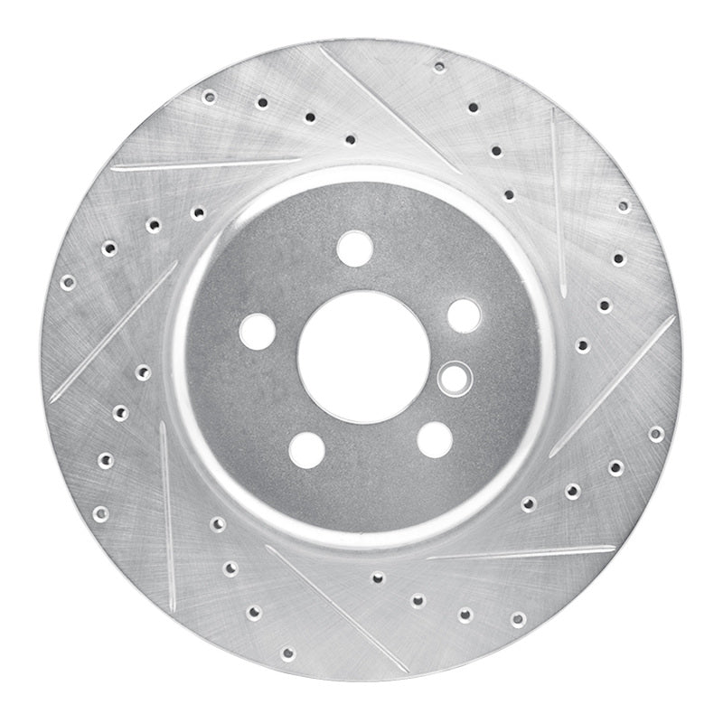 R1 Concepts 17-25 BMW 430I xDrive Front Right Drilled & Slotted Silver Brake Rotor