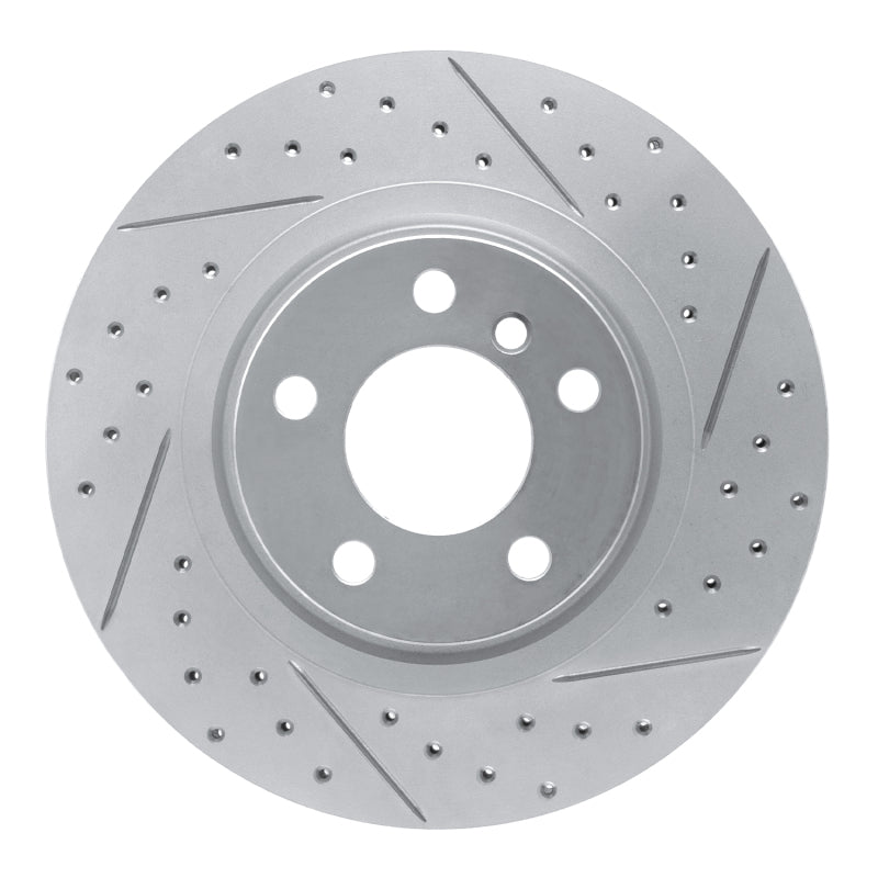 R1 Concepts 11-18 BMW X4 Rear Right Drilled & Slotted Geo-Carbon Rotor