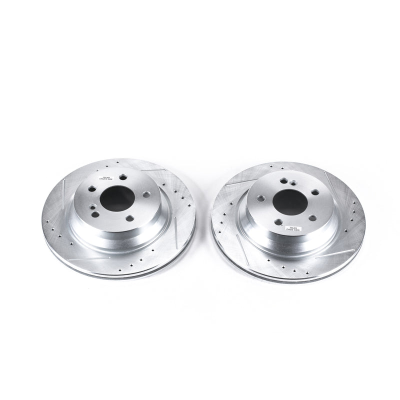 PowerStop 15-18 Mercedes-Benz CLS400 Rear Evolution Drilled & Slotted Rotors - Pair