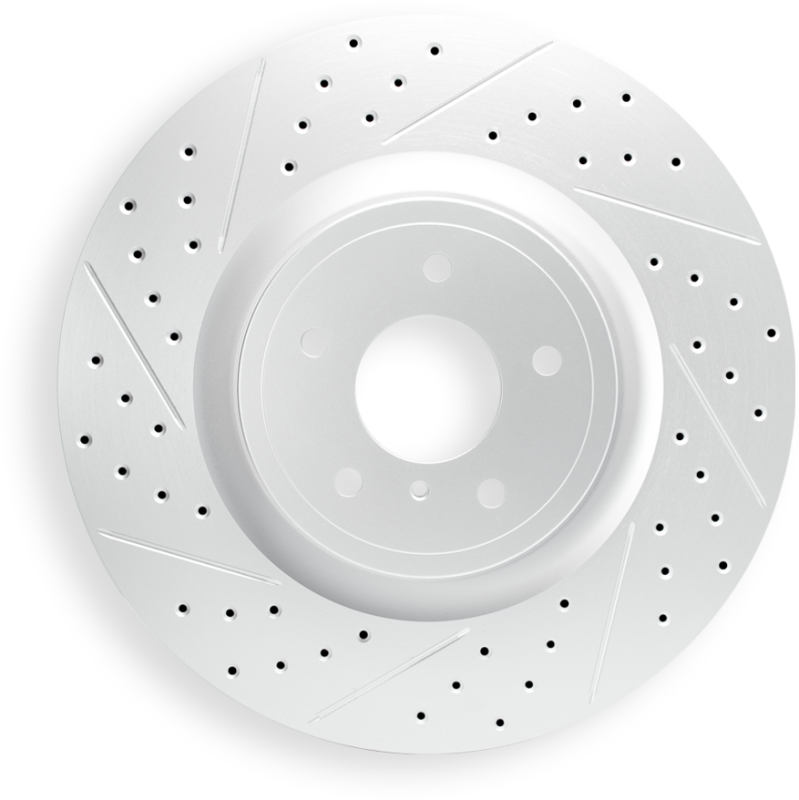 R1 Concepts 94-97 Mercedes-Benz C280 Front Right Drilled & Slotted Geo-Carbon Rotor