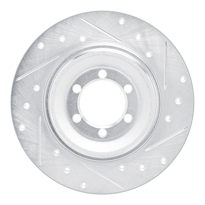 R1 Concepts 75-79 Alfa Romeo ALFETTA Rear Right Drilled & Slotted Silver Brake Rotor