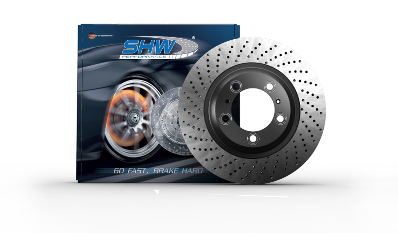 SHW Performance 15-19 Porsche 911 Carrera 4 GTS w/o Ceramics Left Rear Drilled MB Brake Rotor (99135240302)