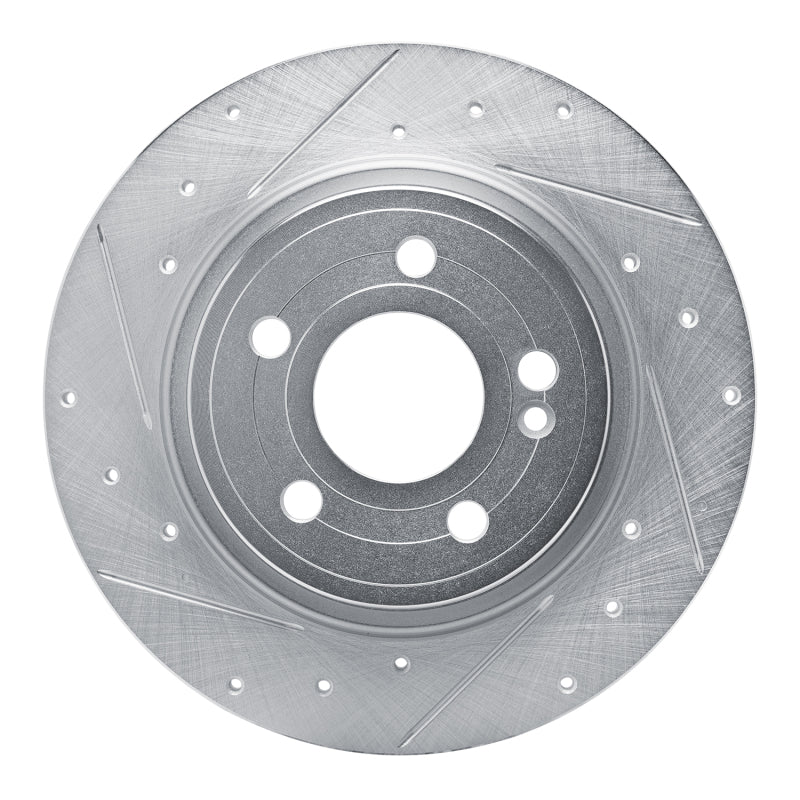 R1 Concepts 19-26 Mercedes-Benz A220 Rear Left Drilled & Slotted Silver Brake Rotor