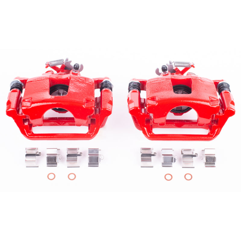 PowerStop 12-16 Chrysler Town & Country Rear Red Calipers w/Brackets - Pair