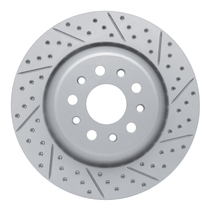 R1 Concepts 17-24 Maserati Ghibli Rear Right Drilled & Slotted Geo-Carbon Rotor