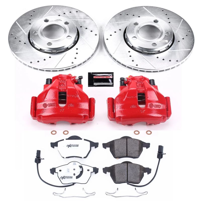 PowerStop 99-01 Audi A4 Z26 Street Kit w/ Calipers - Front
