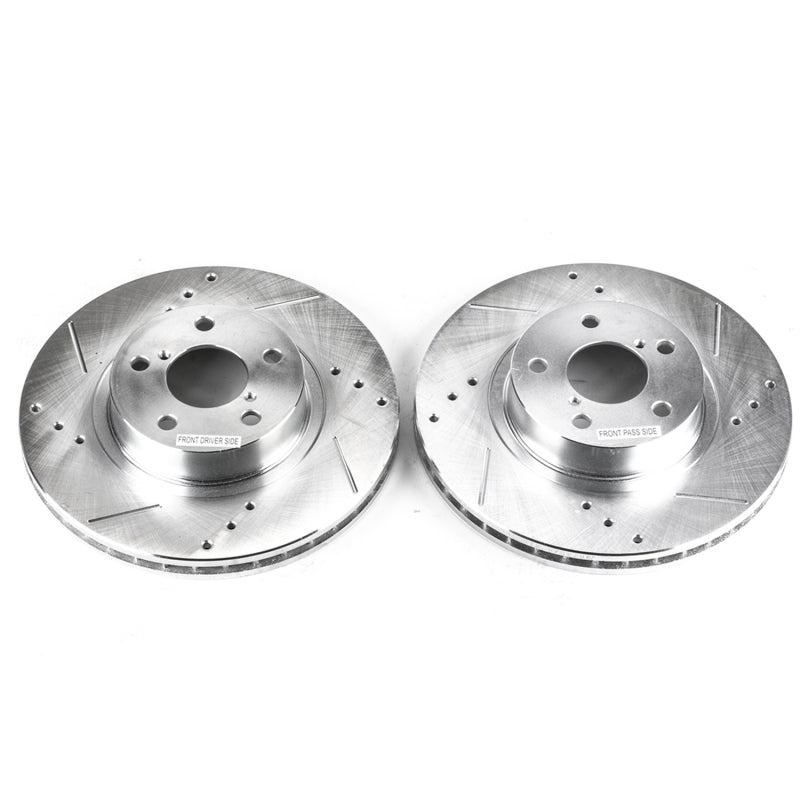 PowerStop 05-06 Saab 9-2X Front Evolution Drilled & Slotted Rotors - Pair