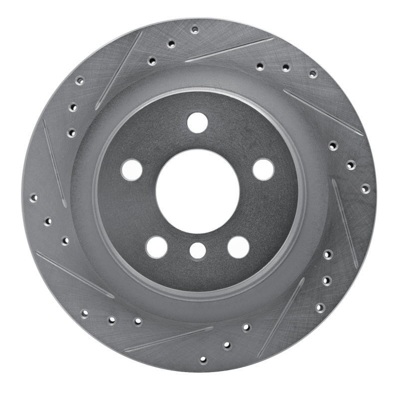R1 Concepts 16-26 BMW 228I Gran Coupe Rear Left Drilled & Slotted Silver Brake Rotor