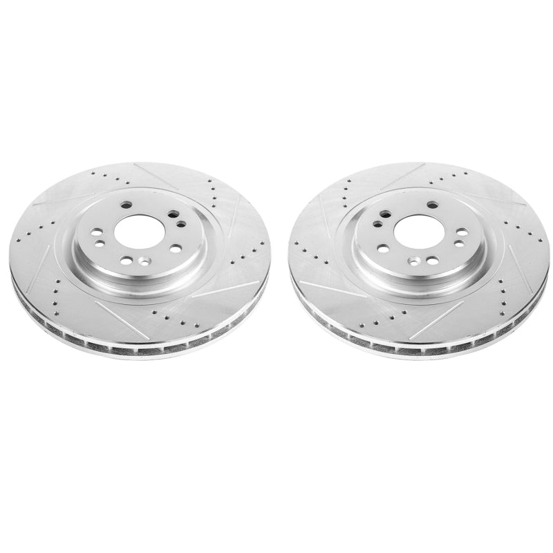 PowerStop 00-03 Mercedes-Benz ML55 AMG Front Evolution Drilled & Slotted Rotors - Pair