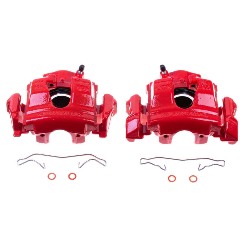 PowerStop 99-00 Mercedes-Benz C230 Front Red Calipers w/Brackets - Pair