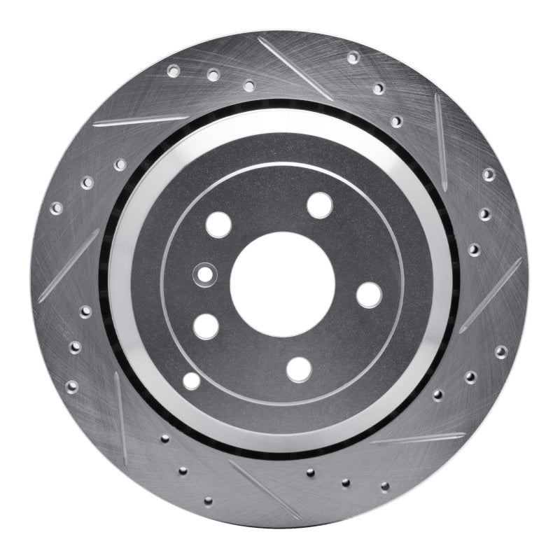 R1 Concepts 06-12 Mercedes-Benz ML320 Rear Right Drilled & Slotted Silver Brake Rotor