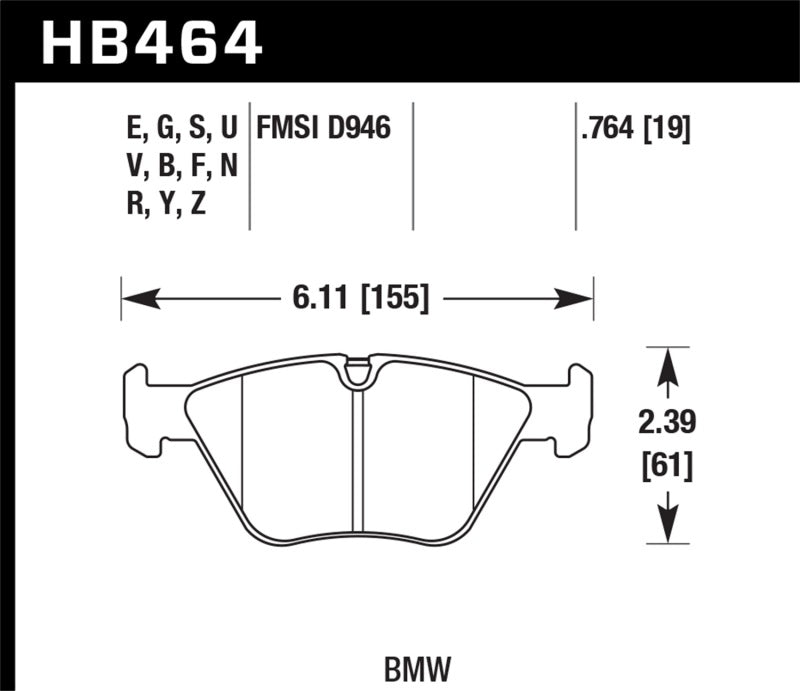 Hawk Performance 01-06 BMW 330Ci / 01-05 330i/330Xi / 03-06 M3 HPS Street Front Brake Pads