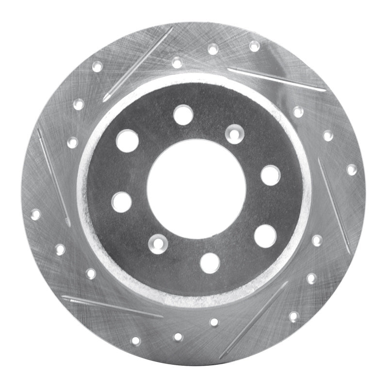 R1 Concepts 64-94 Alfa Romeo Giulia Sprint Rear Left Drilled & Slotted Silver Brake Rotor