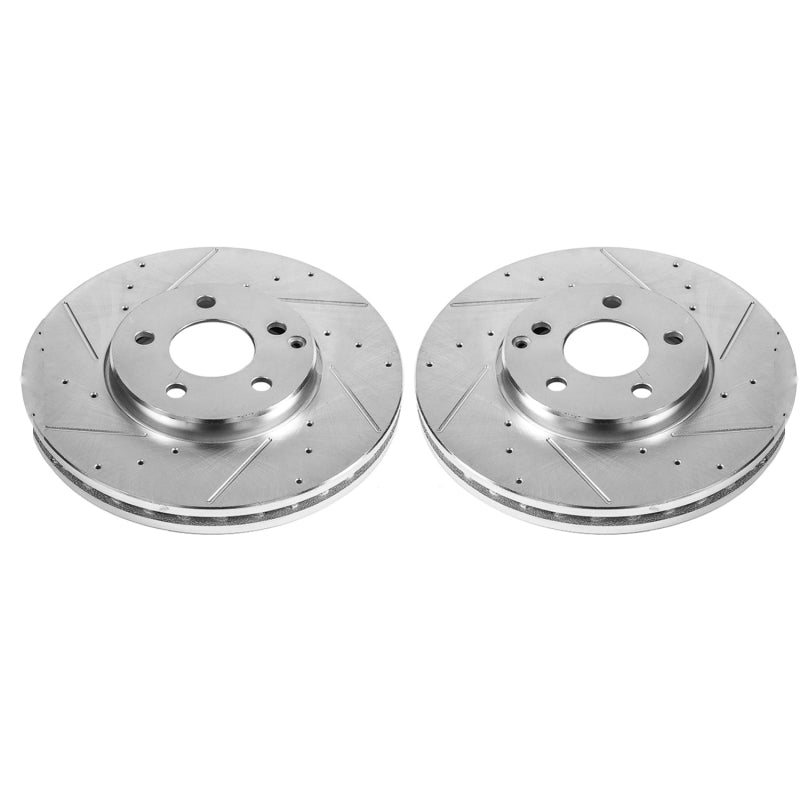 PowerStop 04-05 Mercedes-Benz E320 Front Evolution Drilled & Slotted Rotors - Pair