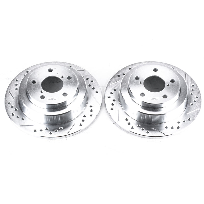 PowerStop 05-06 Saab 9-2X Rear Evolution Drilled & Slotted Rotors - Pair