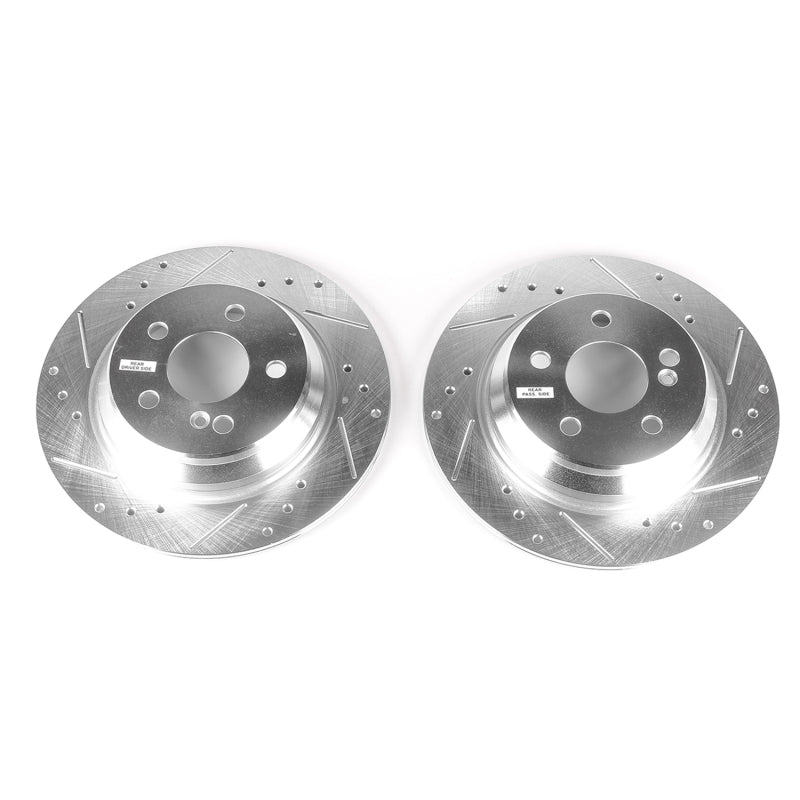 PowerStop 03-06 Mercedes-Benz CL500 Rear Evolution Drilled & Slotted Rotors - Pair