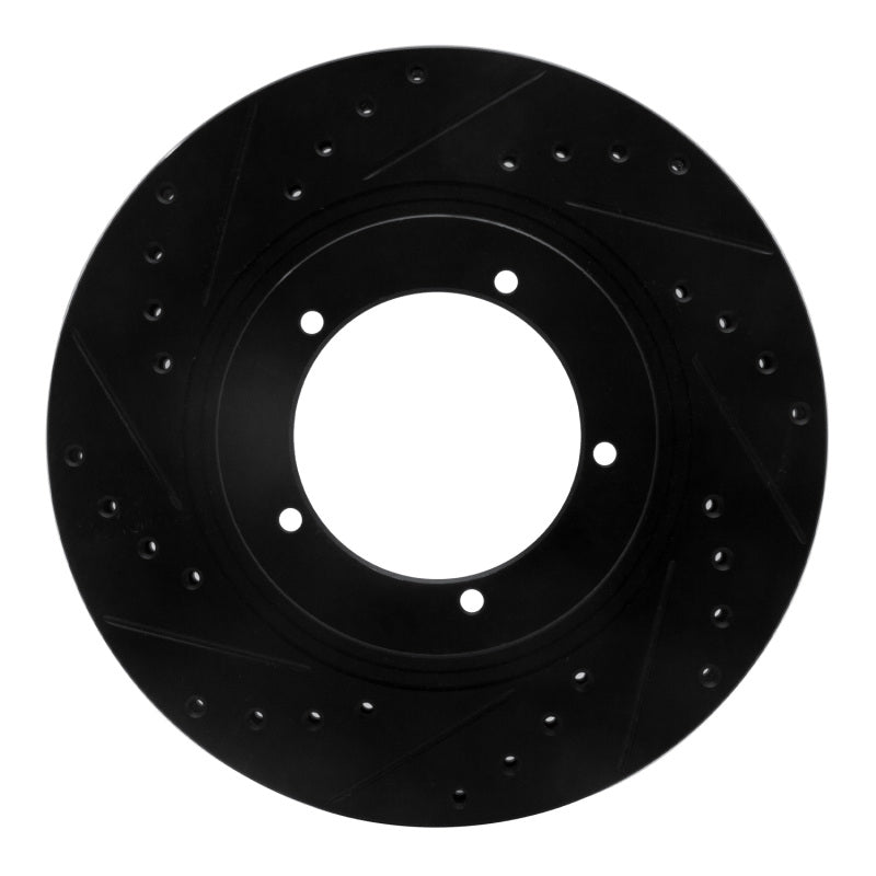 R1 Concepts 86-86 Porsche 944 Turbo Front Left Drilled & Slotted Black Brake Rotor