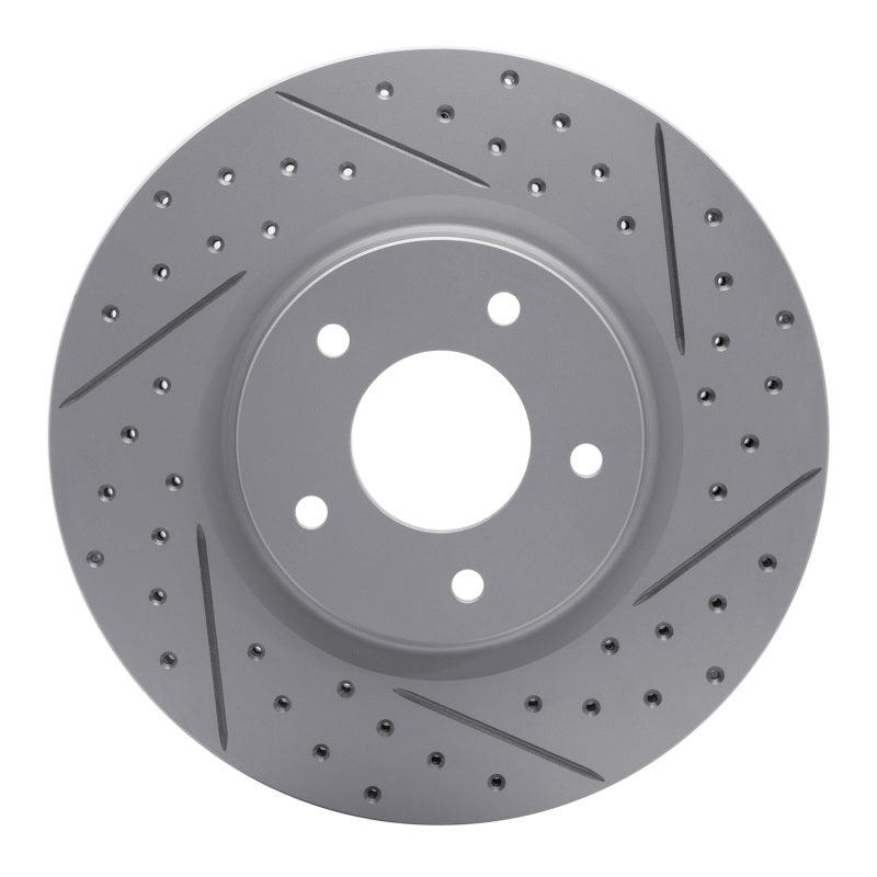 R1 Concepts 98-06 Jaguar Xkr Front Right Drilled & Slotted Geo-Carbon Rotor