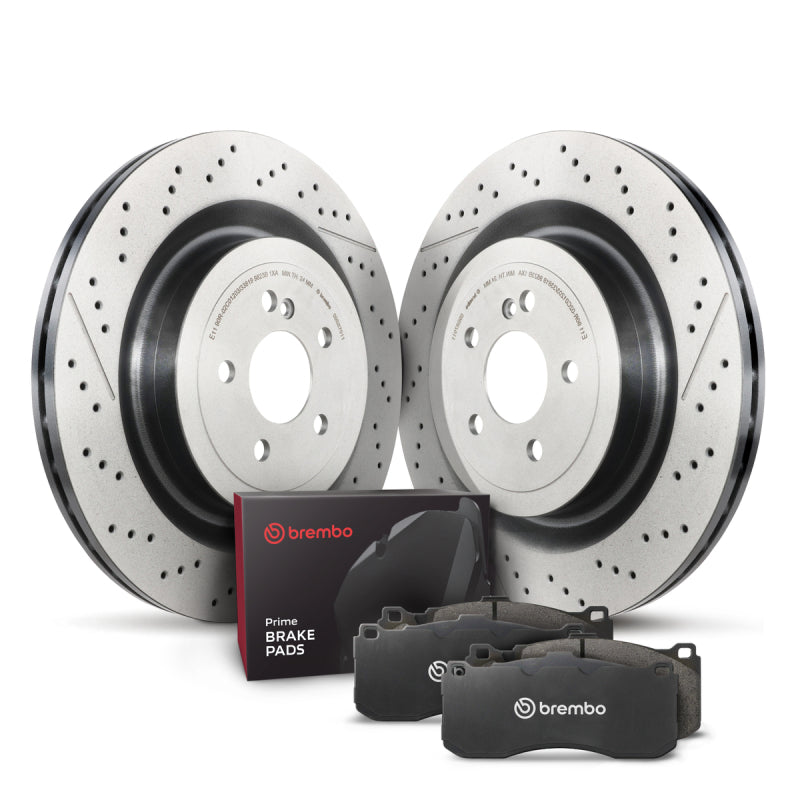 Brembo OE Rear Disc Brake Kit for 2012-2015 Mercedes-Benz ML63 AMG Base - P50101 Pads