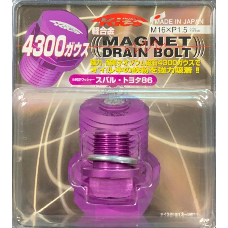 Project Kics Toyota/Daihatsu/Nissan Red Magnetic Drain Bolt - M12X1.25