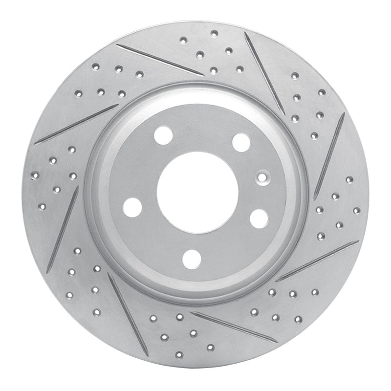 R1 Concepts 08-25 Audi A4 (USA/Canada) Rear Right Drilled & Slotted Geo-Carbon Rotor