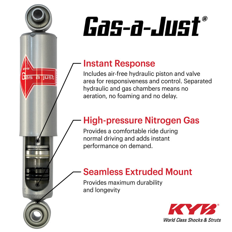 KYB Shocks & Struts Gas-A-Just Rear ISUZU Impulse 1983-89 OPEL GT 1969-73 OPEL Kadett 1968-72 TOYOTA