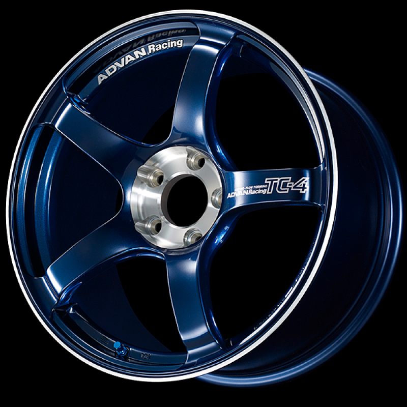 Advan TC-4 SE 18x10.5 / +15 Offset / 5x114.3 / 73mm Bore / Racing Indigo Blue and Diamond Cut