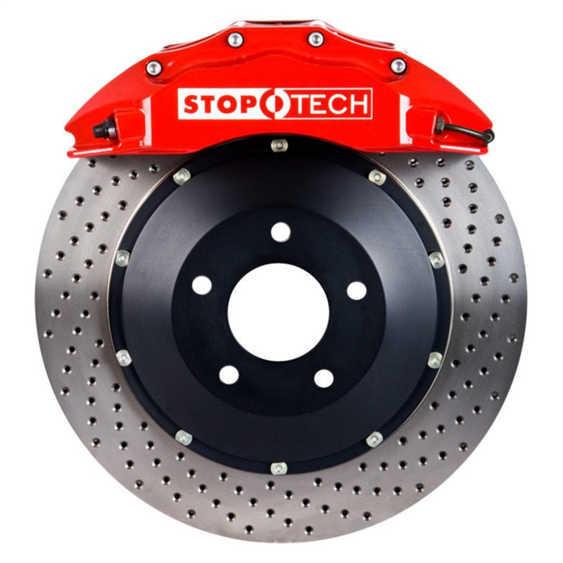 StopTech BMW 335i (F30) Front Big Brake Kit w/Red ST-60 Calipers Drilled 380X32 Rotors/Pads/SS Lines