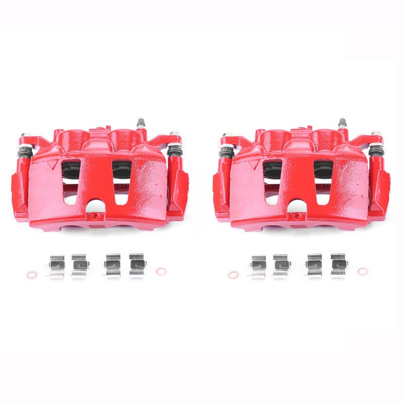 PowerStop 2017 Chrysler Pacifica Front Red Calipers w/Brackets - Pair